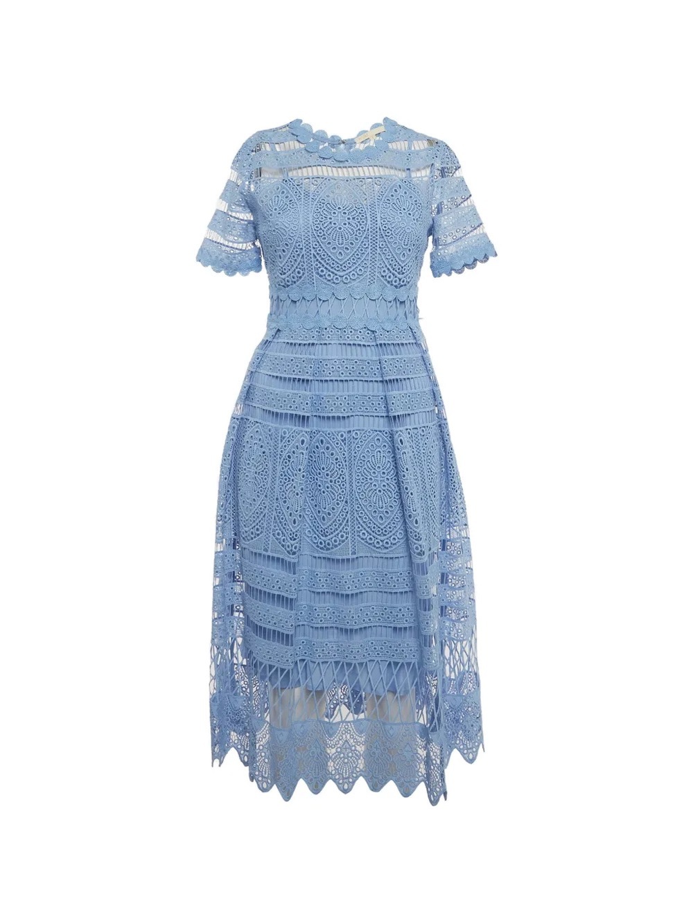 Maje Rosary Lace Midi Dress